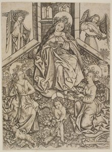 Maria med Jesusbarnet, Saint Margaret og Saint Catherine af Mester ES