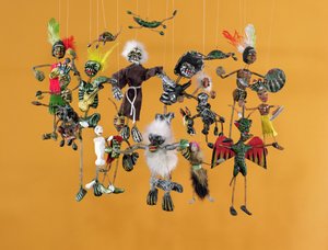 Day of the Dead figurer, fra Oaxaca (papier mache) af Mexican School