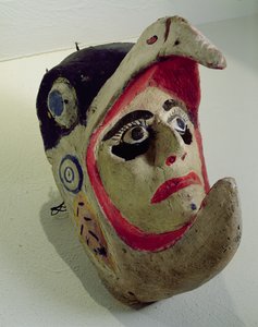 Eagle warrior maske (malet træ)