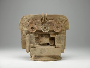 Incensario, ca. 200-600 (terracotta og maling) af Mexican School