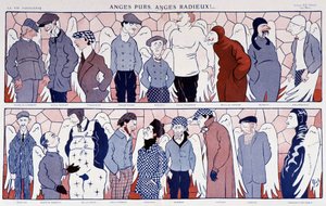 Anklager af berømte flyvere som engle (portrætgalleri) - i "" La Vie Parisienne"" 11/12/1909.