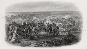 Slaget ved Aliwal, Indien, 28. januar 1846, indgraveret af J.J. Mandskab