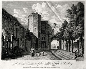 A South Prospect of the Abby-Gate i Reading, Berkshire, 1775 af Michael Angelo Rooker