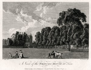 Udsigt over Princes House i Kew, 1776