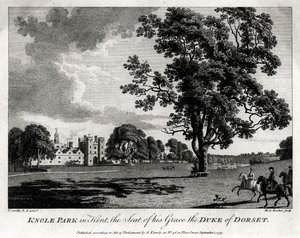 Knole Park i Kent, sæde for hans nåde, hertugen af Dorset, 1775 af Michael Angelo Rooker