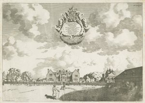 Bentley Hall: kobberpladegravering, [1686] (tryk) af Michael Burghers