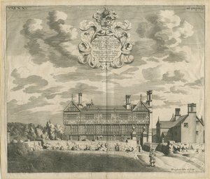 Broughton Hall: kobberpladegravering, nd [1653-1686] (tryk) af Michael Burghers