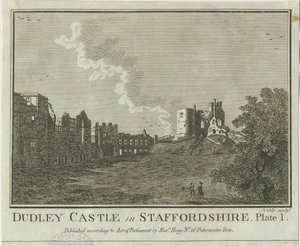 Dudley Castle: kobberpladegravering, nd [1653-1686] af Michael Burghers