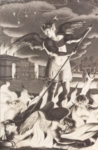 Illustration til John Miltons Paradise Lost, 1688. af Michael Burghers