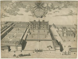 Ingestre Hall: kobberstik, nd [1653-1686] (tryk) af Michael Burghers