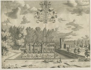 Okeover Hall: gravering, nd [1653 - 1686] af Michael Burghers