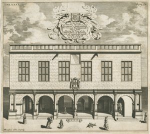 Stafford - Shire Hall: kobberpladegravering, nd [1686] af Michael Burghers