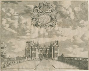 Trentham Hall: gravering, nd [1686] af Michael Burghers