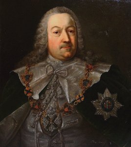 Portræt af Hermann Carl von Keyserlingk 1696-1764, midten af det 18. århundrede