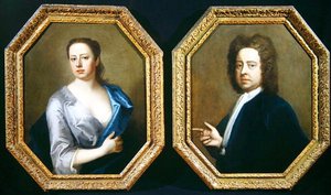 Kunstneren Hugh Howard (1675-1737) og hans kone, Thomasine Langston Howard af Michael Dahl