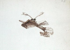 Tegning fra Michael Faradays scrapbog (pen & blæk på papir) af Michael Faraday