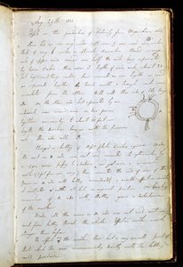 Side fra Michael Faradays dagbog, hvor han nedskrev sin opdagelse af elektromagnetisk induktion, 29. august 1831 (pen og blæk på papir). af Michael Faraday