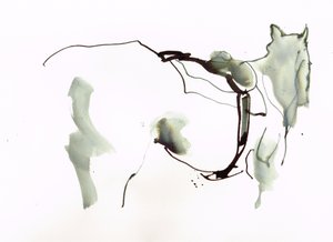 Nimetön, 2018 (akvarelli paperille) af Michael Frith