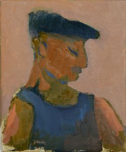 Dapper Man, Market Day, 2016 (olie på linned) af Michael G. Clark