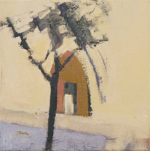 Puymirol Church, 2017 (olie på linned) af Michael G. Clark