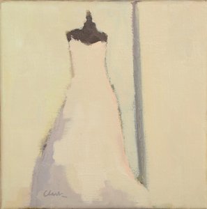 Wedding Dress, 2017 (olie på linned) af Michael G. Clark