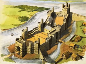 Caernarvon Castle på kong Edward den Førstes tid