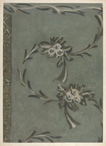 Fri hånddekoreret væg, ca. 1940.