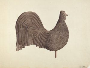 Rooster Weather Vane, sandsynligvis 1940. af Michael Riccitelli