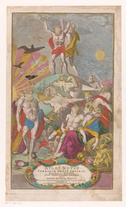 Atlas en Hercules bærer sternerhemel Titelside for: Johann Baptista Homann, Atlas Novus Terrarum Orbis Imperia, Regna og Status Exacte Tabulis Geographicè Demonstrants, 1729 af Michael Rössler