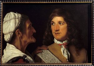The Young Man and the Matchmaker Maleri af Michael Sweert (Michiel Sweert