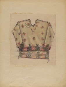 Broderet kvindekjole