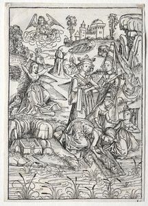 Der Schatzbehalter: Moses fundet af faraos datter (recto) af Michael Wolgemut
