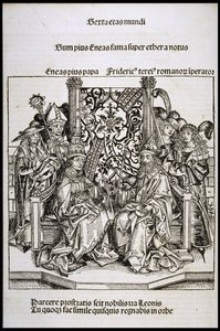 Møde mellem pave Pius II og Frederik III, kejser af Tyskland, ca 1493.