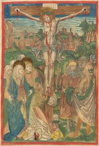 Die Kreuzigung mit der heiligen Maria Magdalena af Michael Wolgemut