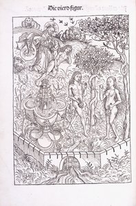 Adam og Eva i Edens have, 1491 af Michael Wolgemuth