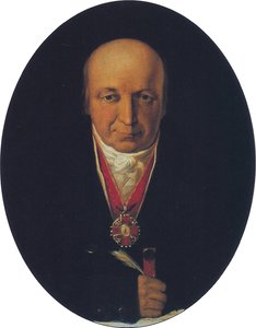 Portræt af Alexander Baranov, chef for det russisk-amerikanske kompagni, første guvernør i russisk Alaska, 1818