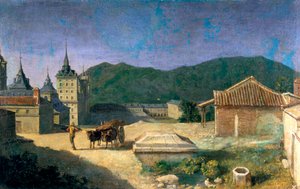Udsigt over Escorial, Spanien, begyndelsen af det 18. århundrede