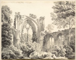 Inde i East End af Netley Abbey af Michel Angelo Rooker