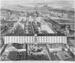Det nuværende Hopital Fernand Widal, Paris, illustration fra 