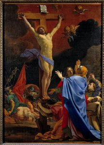Kristus på korset. Maleri af Michel Dorigny (1617-1665)