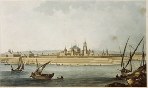 Tver (Rusland). (fra 1931 til 1991 hed byen Kalinin). Beskrivelse af den neoklassiske by, som den blev genopbygget efter dens ødelæggelse ved brand i 1763, samt aktiviteterne på Volga, der grænser op til byen. Arbejde af Michel Fr