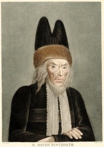 Portræt af David Sintzheim 1745-1812, 1800-tallet.
