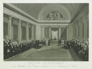 Israelitternes store Sanhedrin af Napoleon I, 1806. af Michel François Damame Demartrais
