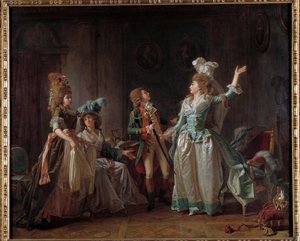 Dragemaleriet af Michel Garnier (1753-1819). 1780 Dim. 0,54 x 0,65 m. Paris, Musée Carnavalet