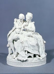 De glade forældre, Meissen, ca. 1770 (porcelæn)