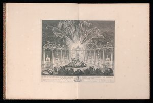 Design af belysningen og fyrværkeriet dedikeret til His Grace the Dauphin i Meudon, 3. september 1735 af Michel de Bonneval