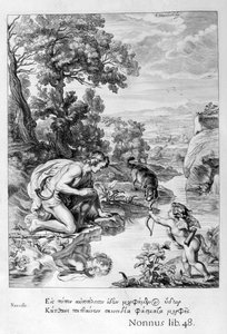 Narcissus forelsket i sin egen refleksion, 1655