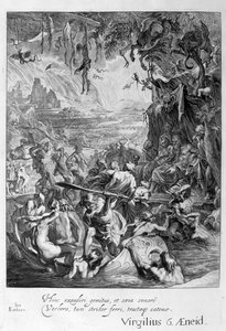Helvedes scene, 1655 af Michel de Marolles