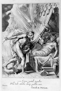 Semele fortæres af Jupiters ild, 1655 af Michel de Marolles