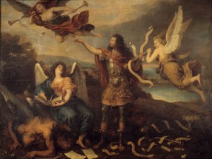 Anger. Allegori for prins Louis II af Bourbon-Conde (Bourbon Conde) kendt som Grand Conde (1621-1686). Maleri af Cornelius den Unge (1642-1708)